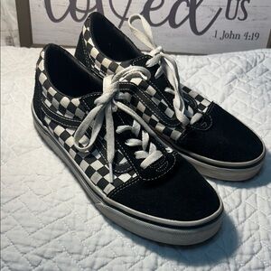 Vans Kids Black and White Checkered Sneakers
